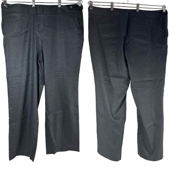 Talbots Linen Blend Black Pants Size US 20W - Picture 2 of 9